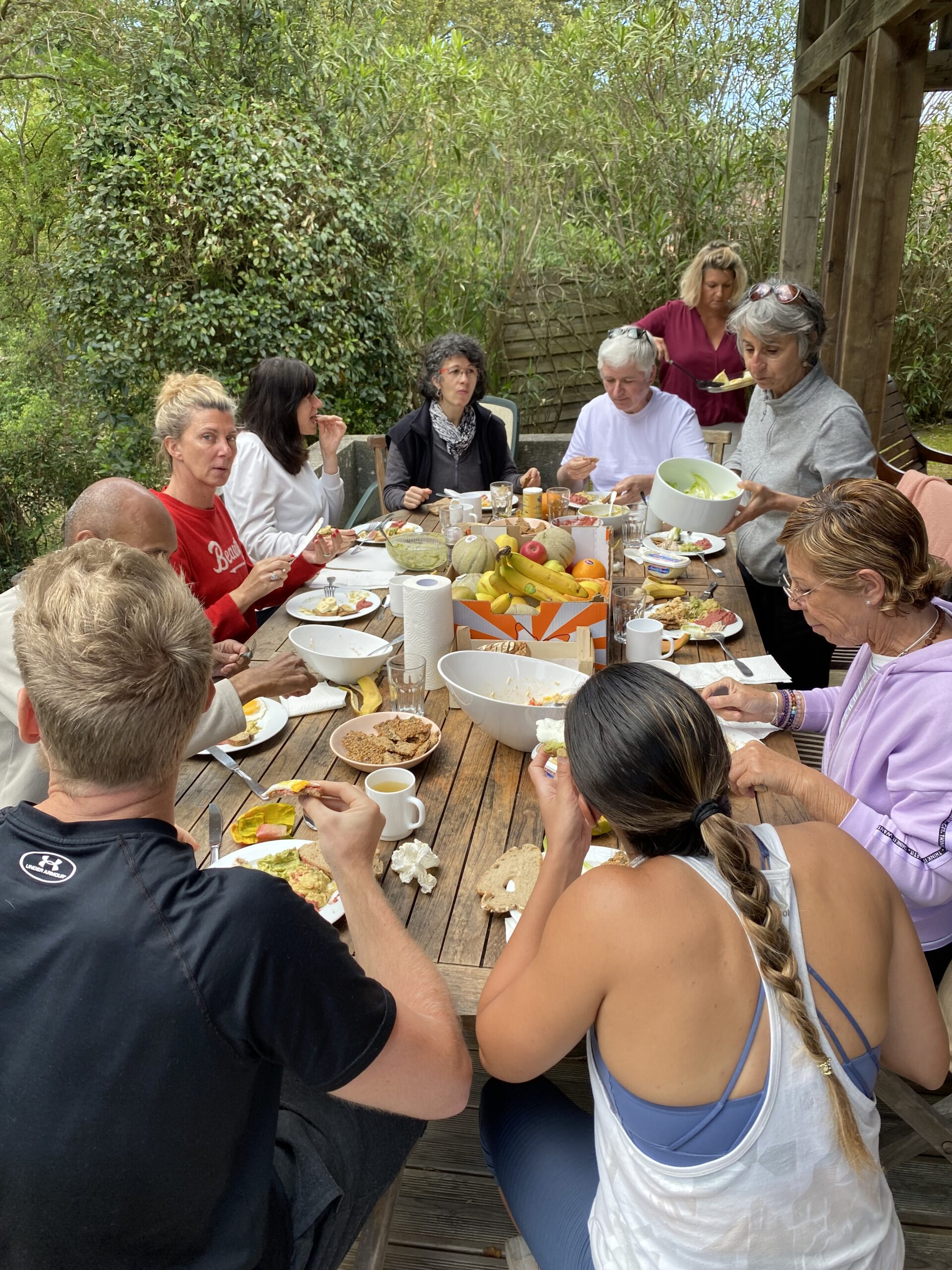 repas végétarien retraite yoga Landes