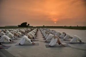 alignement d'une posture de yoga traditionnel
